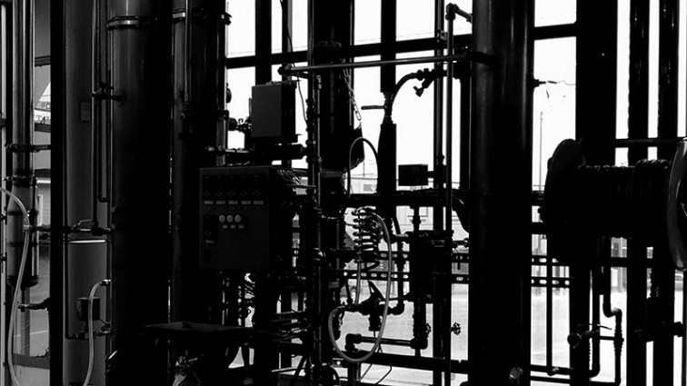 Still life.  Headframe Spirits, Butte, MT